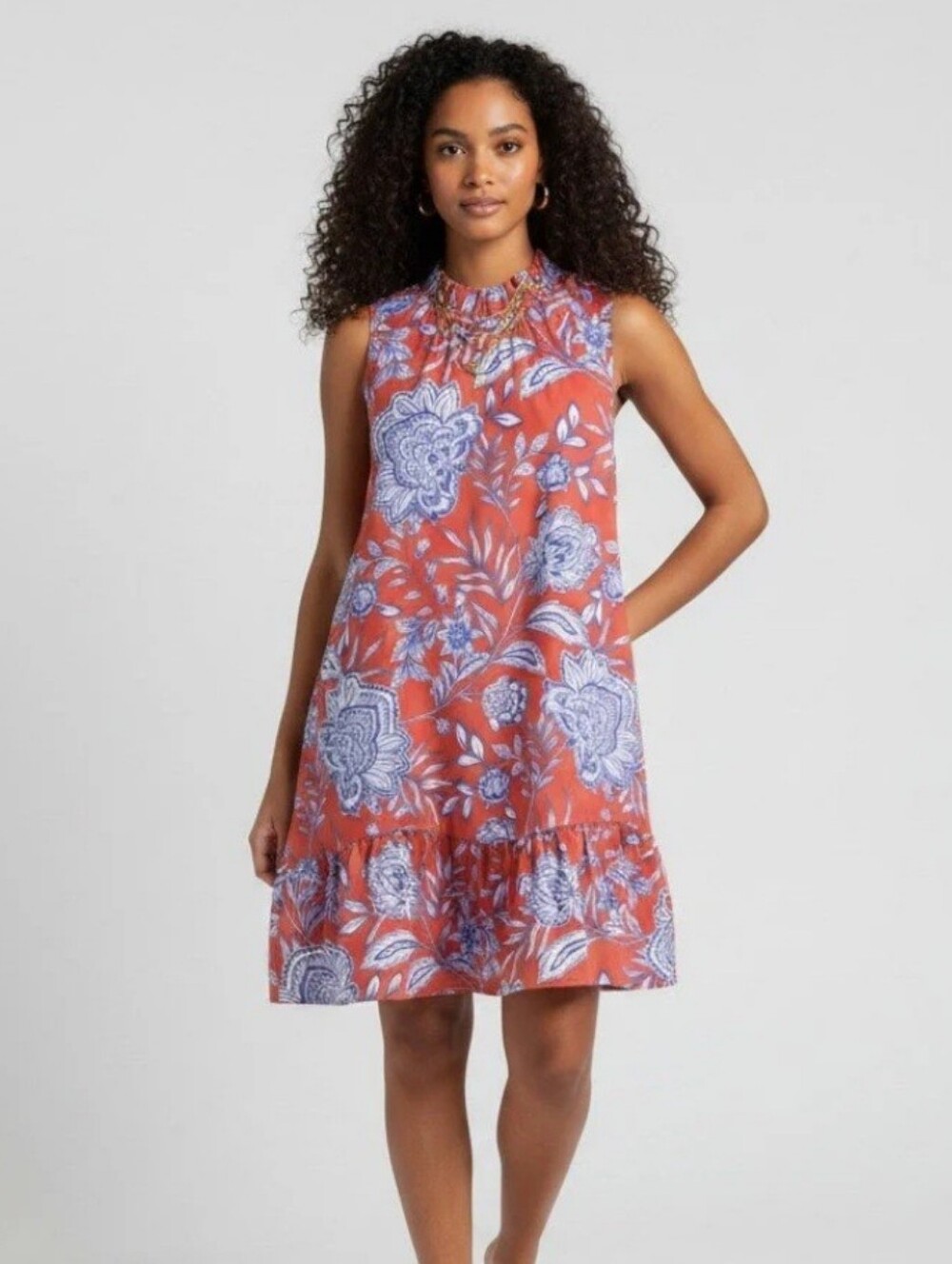 Tyler Boe Coral, Floral, Paisley Dress. Wedding Guest, Tea Time, Homecoming